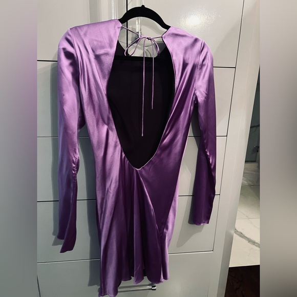 AMANDA UPRICHARD SILK BACKLESS MINI DRESS - Picture 3 of 4